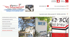 Desktop Screenshot of iledyeu-immobilier.com