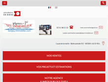 Tablet Screenshot of iledyeu-immobilier.com